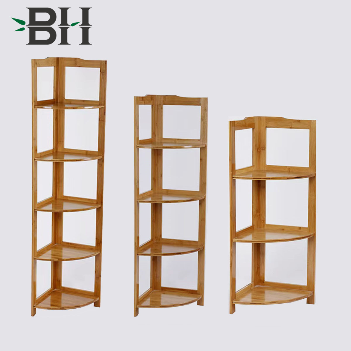 Multifunctional 3 4 5 Tier Bamboo Corner Shelf Bathroom And Kitchen