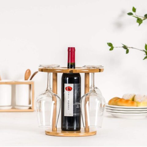 Countertop wine glass online rack