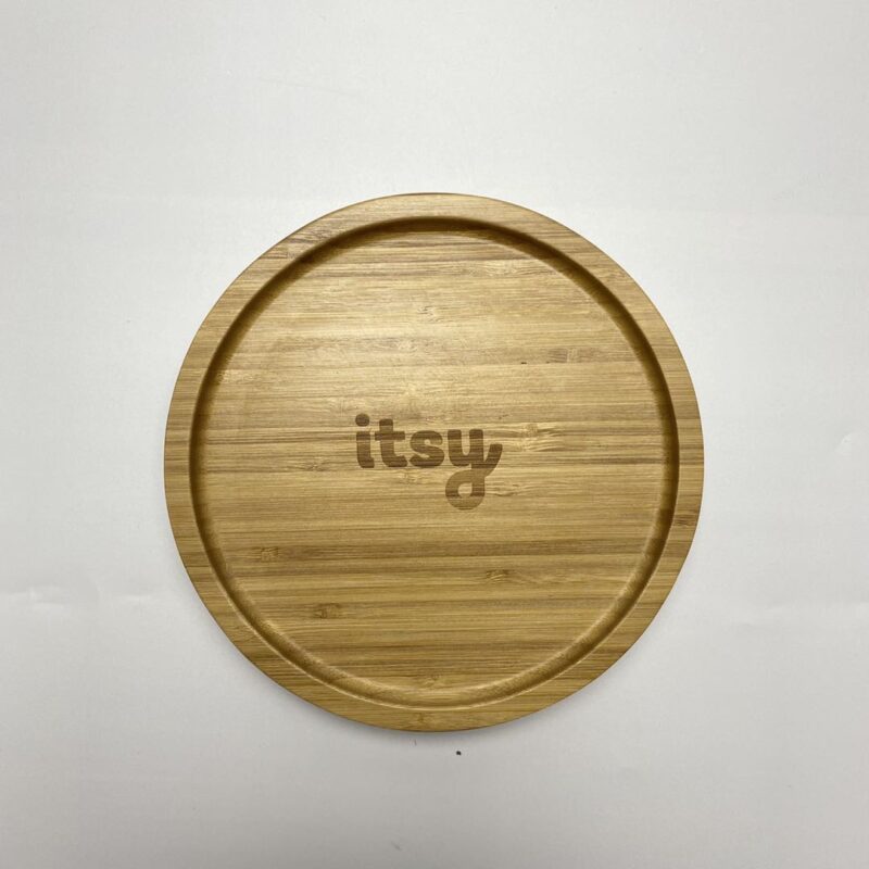 Bamboo Round Plate With Silicone Suction