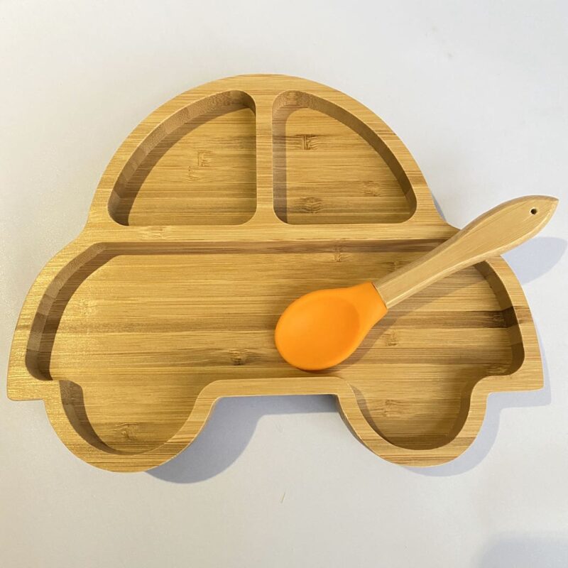 Bamboo Suction Little Car Plate