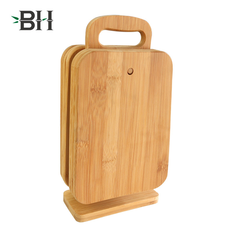 Set of 6 Bamboo Cutting Board with Stand