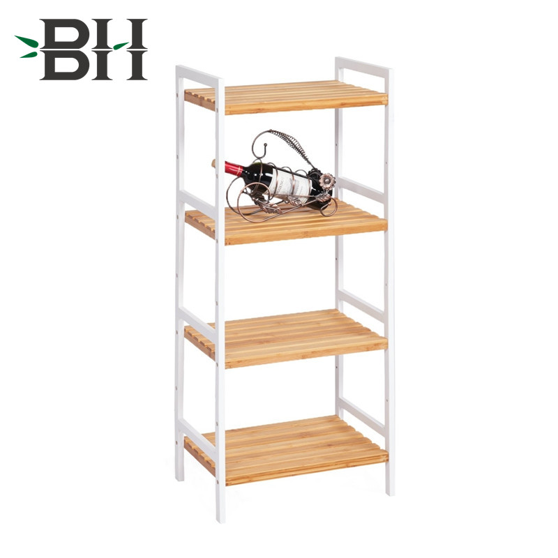 4-Tier Bamboo Bathroom Shelf Multifunctional Storage Rack