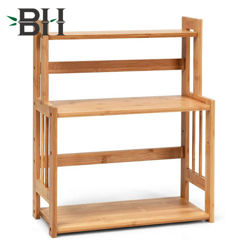 3 tier Bamboo Spice Rack Storage Shelves