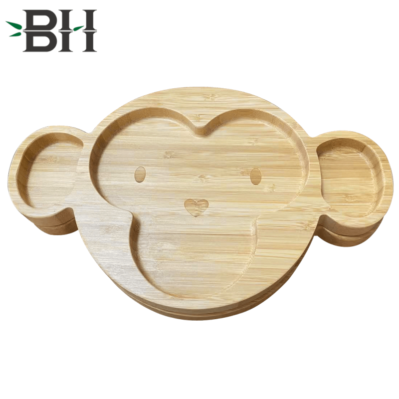 Bamboo Suction Monkey Plate for Baby