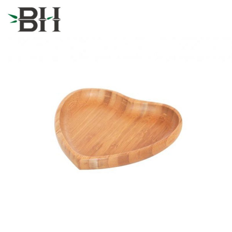 Heart Shaped Bamboo Plate