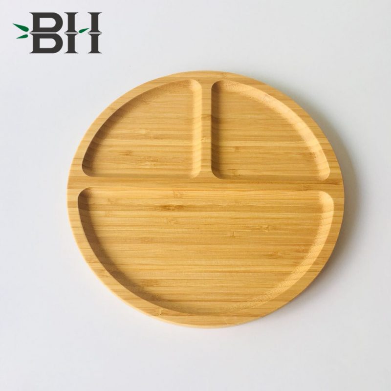 Bamboo Reusable Plates Round 3 Partitions Bamboo Plates