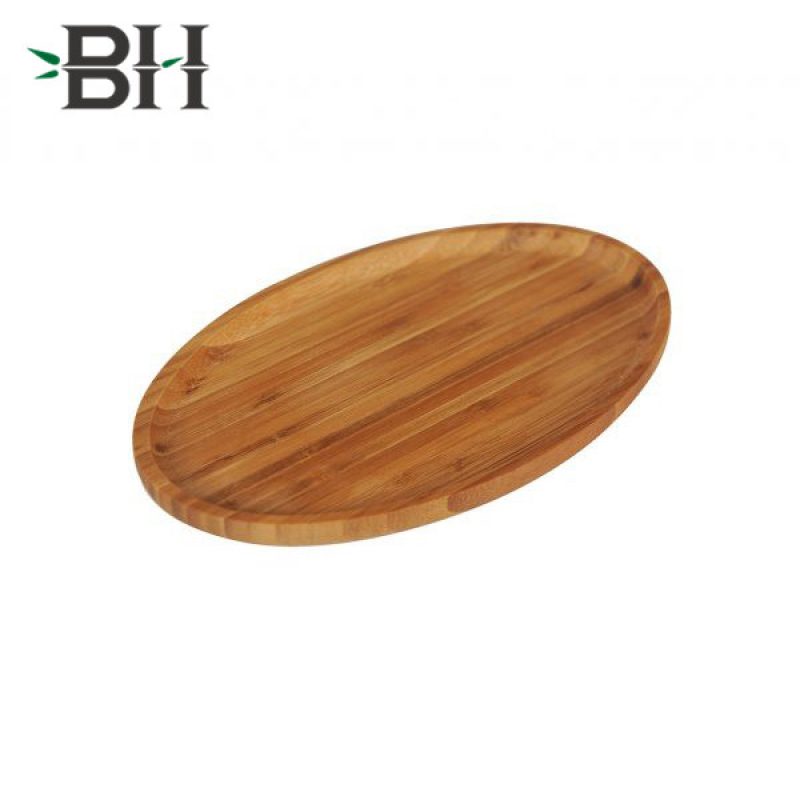 Oval Bamboo Snack Breakfast Plate