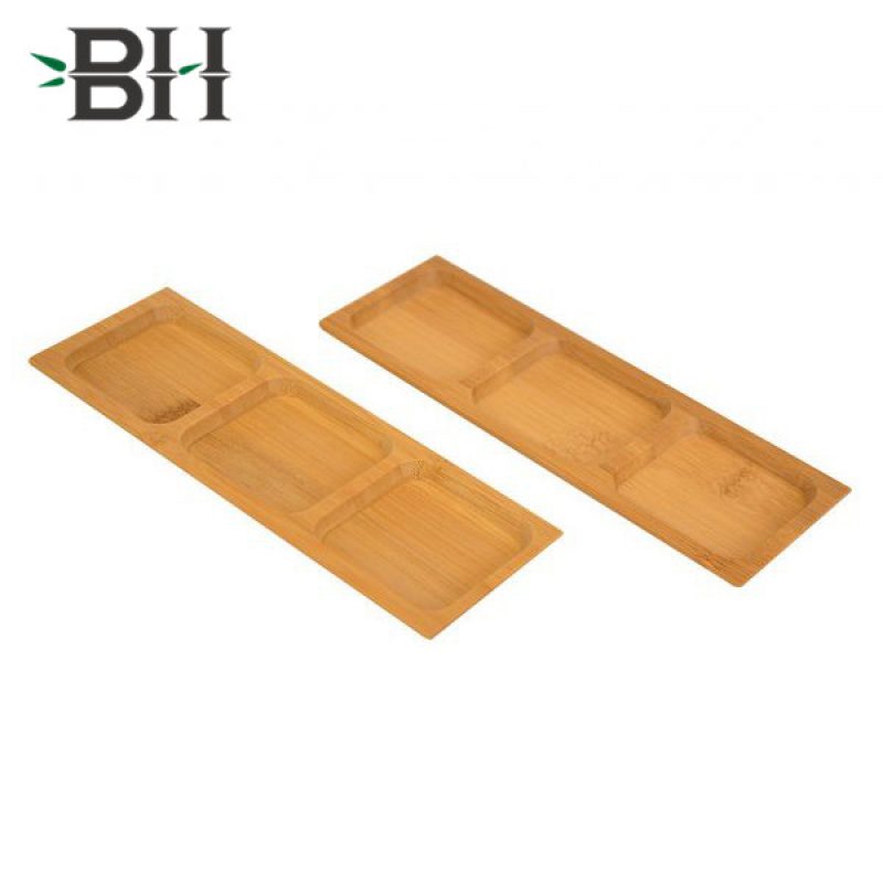 Bamboo 3 Part Sauce Dish