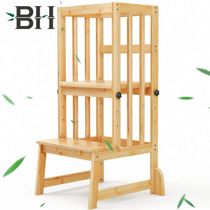 Bamboo Learning Step Stool for Kids