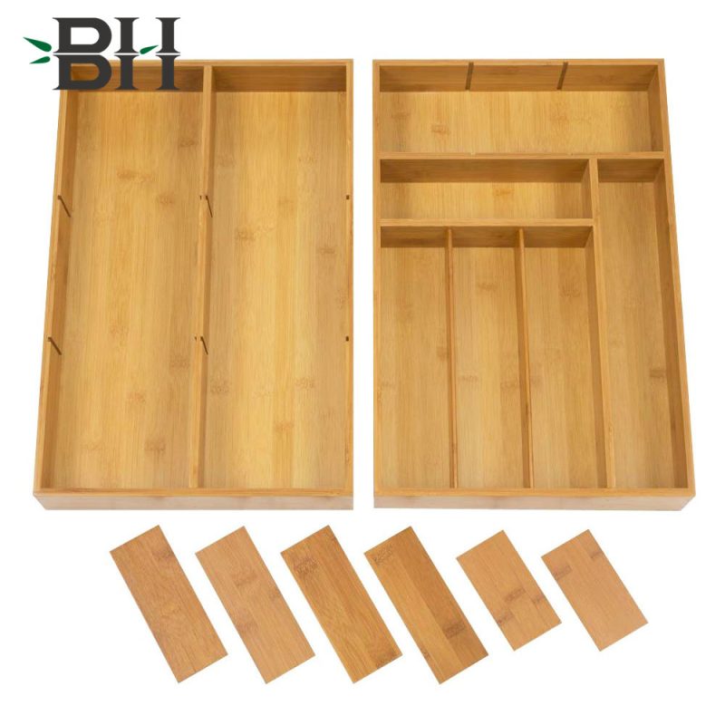 Bamboo Drawer Organizer Set